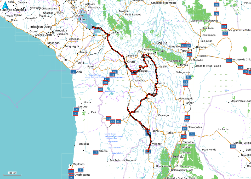 Bolivien Route